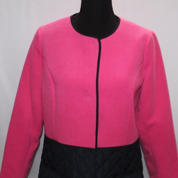 Crown & Ivy Pink and Navy Fleece Jacket - Picture 2 of 16
